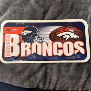 Wincraft Denver Broncos Blue and Orange License Plate